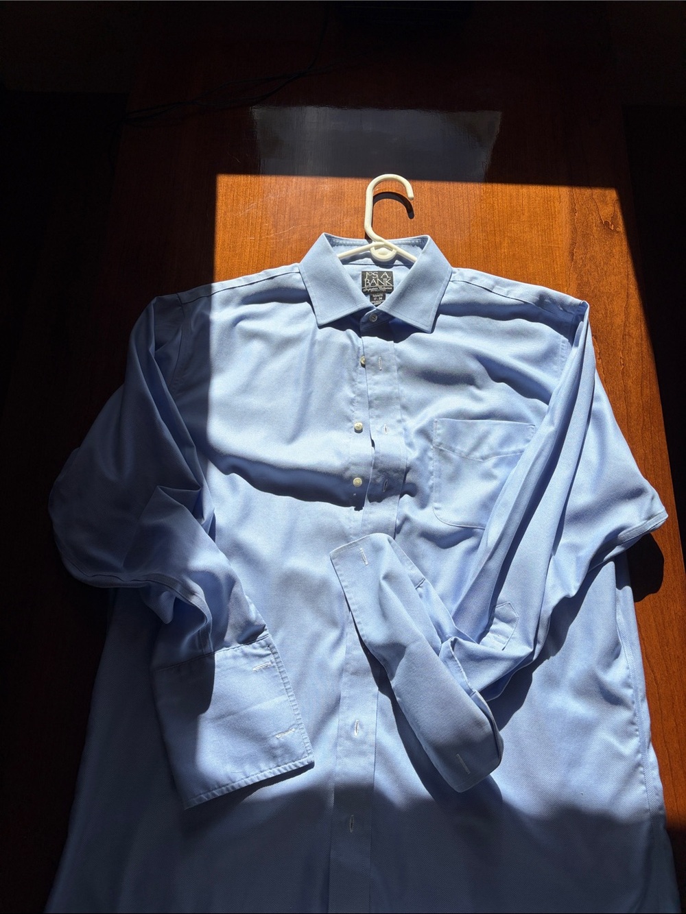 Jos. A. Bank Light Blue Men’s Dress Shirt. French cuffs.